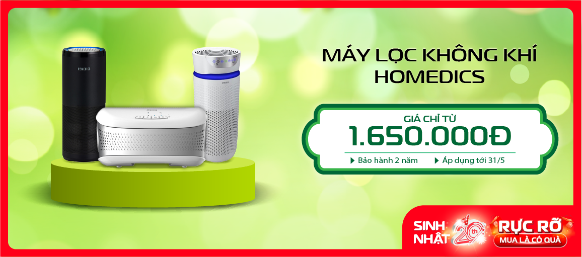 Máy Lọc Không Khí Homedics\n Chỉ từ 1.650.000đ