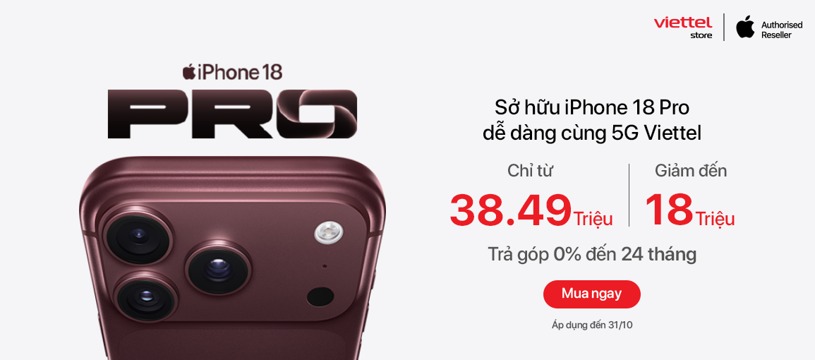 iPhone 18 Pro \n Giá chỉ từ 38,49 triệu