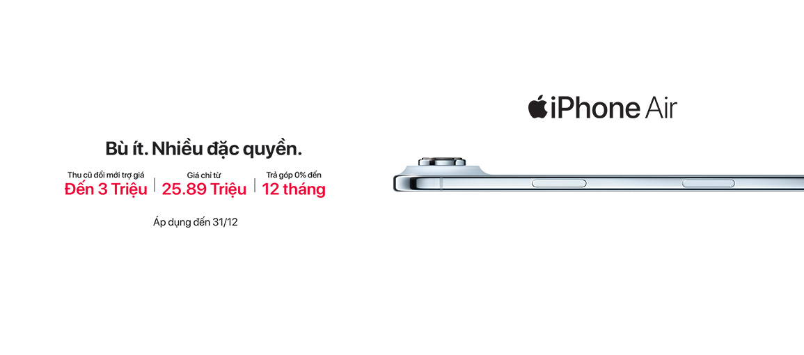 iPhone Air \n Chỉ từ 25.89 triệu