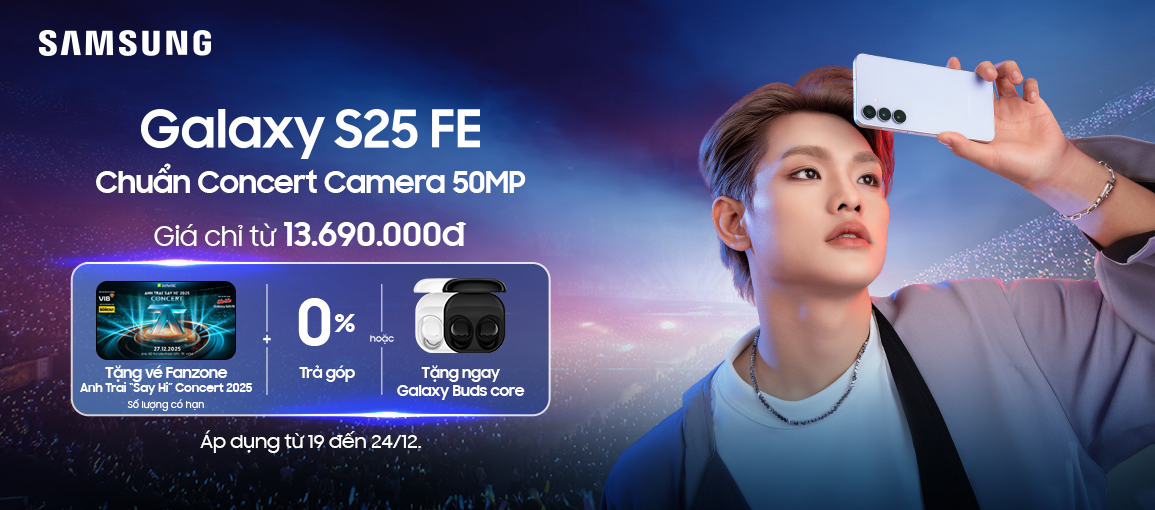 Samsung Galaxy S25 FE \n Chỉ từ 13.69 triệu