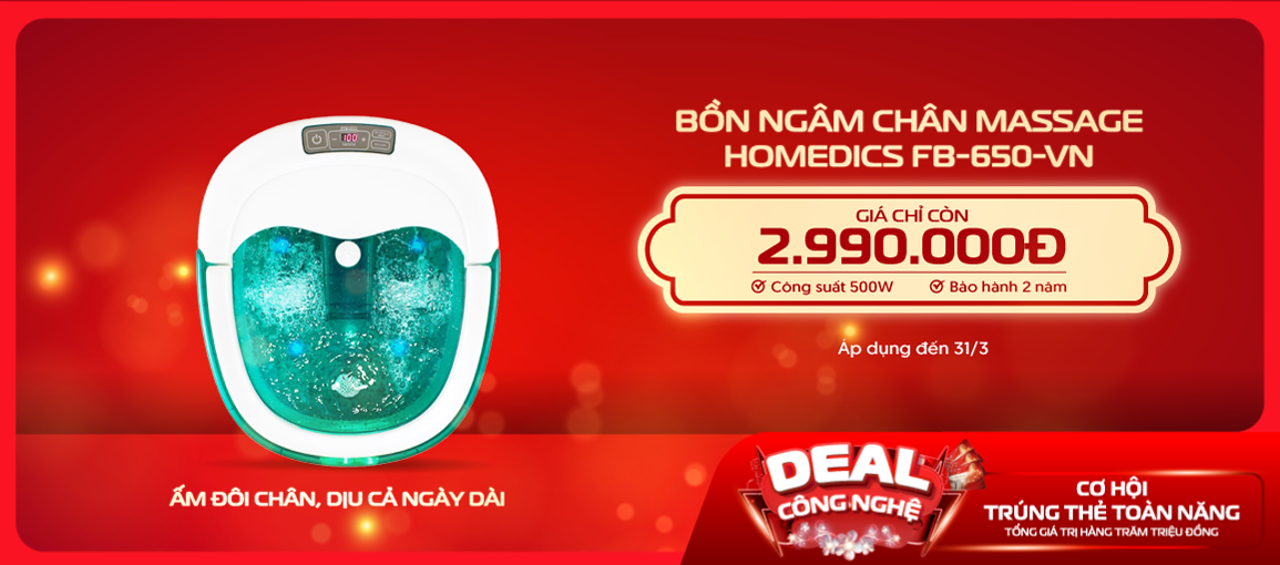 Bồn ngâm chân massage \n Chỉ từ 2.990.000đ