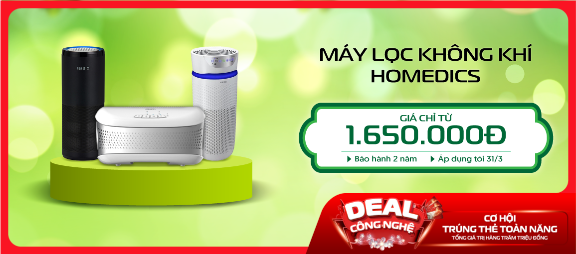 Máy Lọc Không Khí Homedics\n Chỉ từ 1.650.000đ