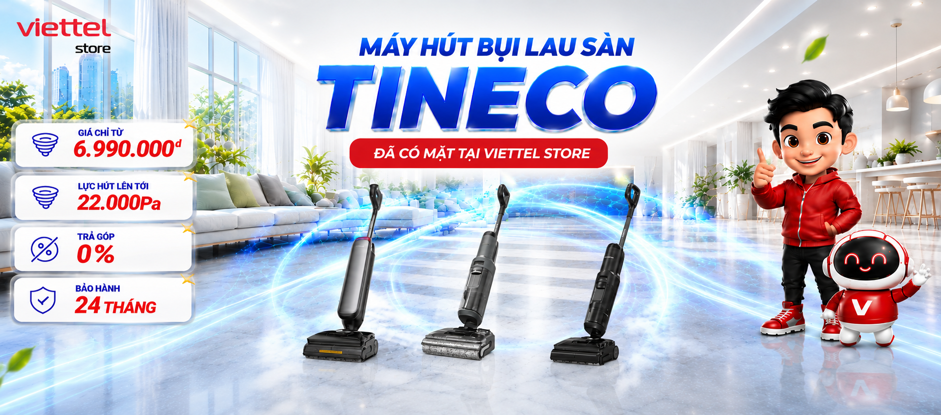 Máy hút bụt Tineco \n Chỉ từ 6.990.000đ