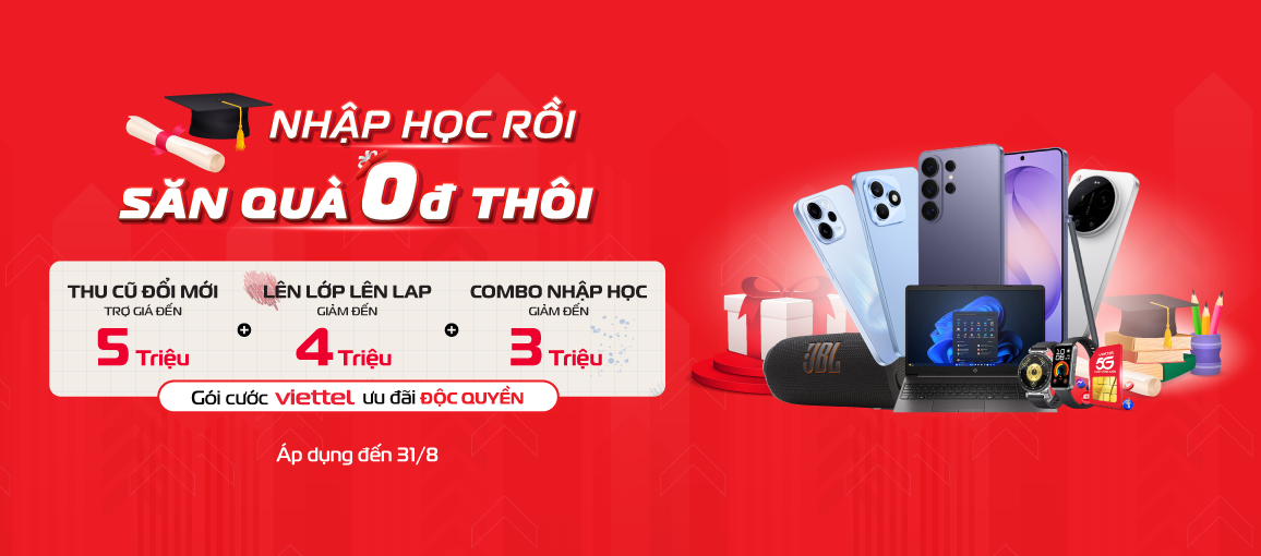 Nhập học rồi \n Săn quà 0đ thôi