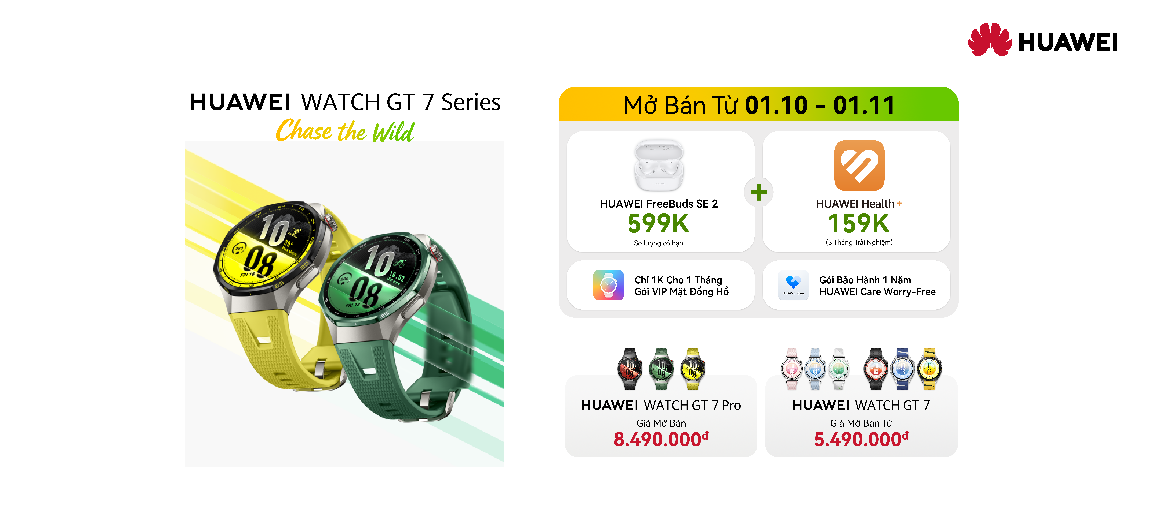 Huawei Watch GT 7 Series \n Chỉ từ 5.490.000đ