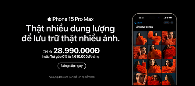 iPhone 15 Pro Max \n Chỉ từ 28.990.000đ