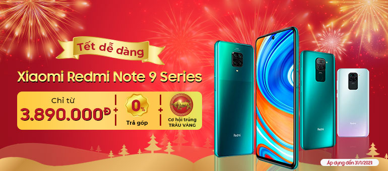 Redmi Note 9 Series \n Chỉ từ 3.890.000Đ