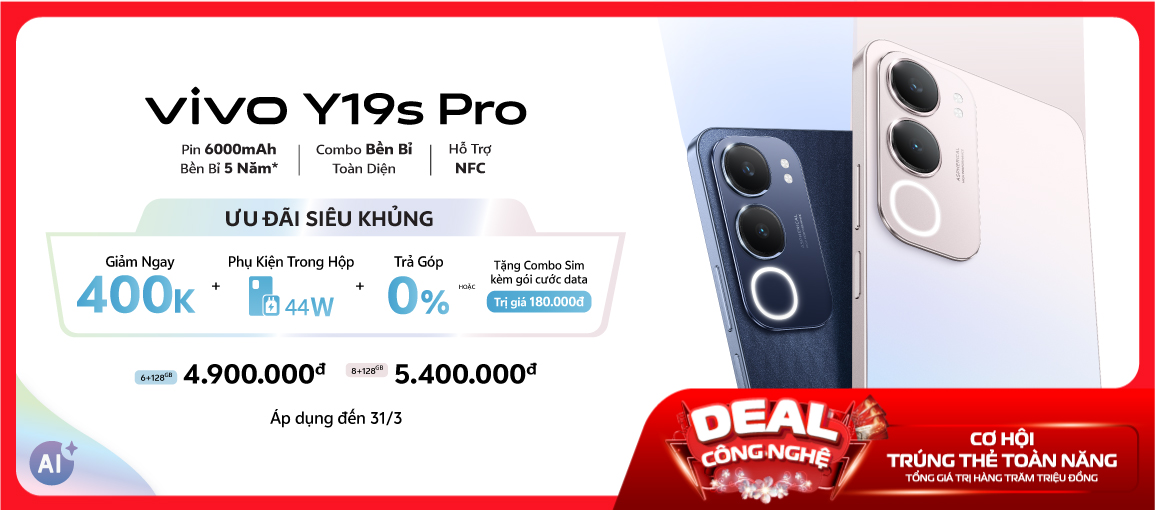vivo Y19s Pro \n Giá chỉ 4.900.000đ