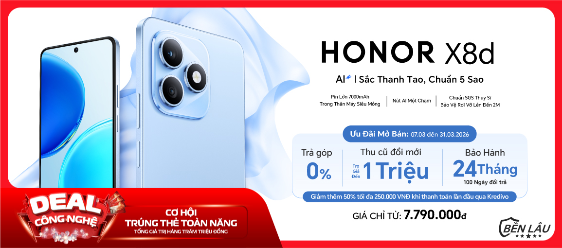 Honor X8d \n Giá chỉ từ 7.79tr
