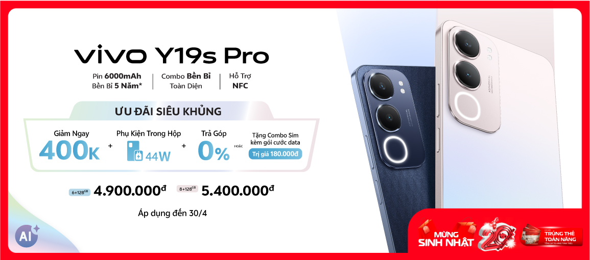 vivo Y19s Pro \n Giá chỉ 4.900.000đ
