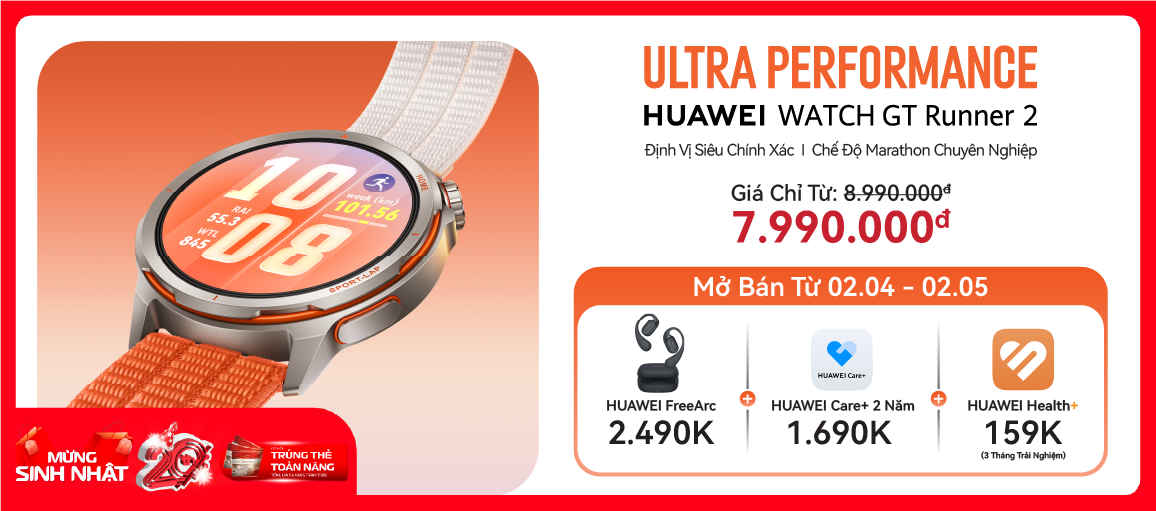 Huawei Watch GT Runner 2 \n Giá chỉ từ 7.990.000đ