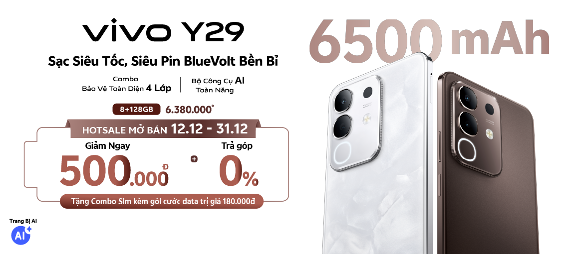 vivo Y29 \n Giá chỉ từ 6.380.000đ