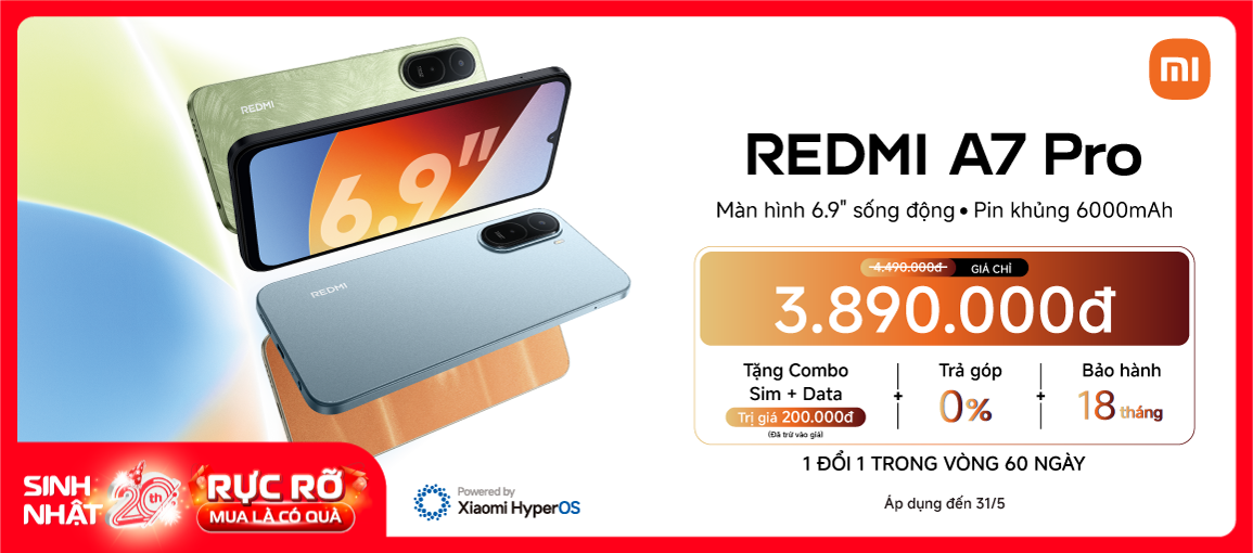 Xiaomi Redmi A7 Pro \n chỉ từ 3.890.000đ