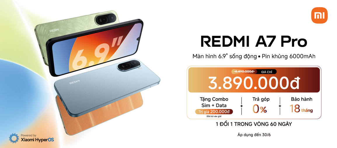 Redmi A7 Pro \n Giá chỉ 3.890.000đ