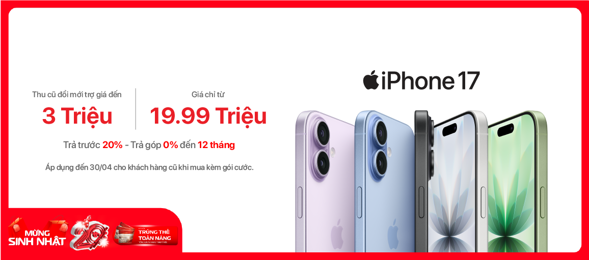 iPhone 17 \n Giá chỉ từ 19.99 triệu