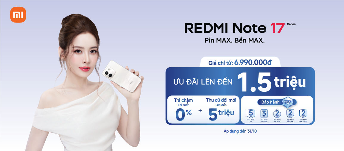 Redmi Note 17 Series \n  Chỉ từ 6.990.000đ