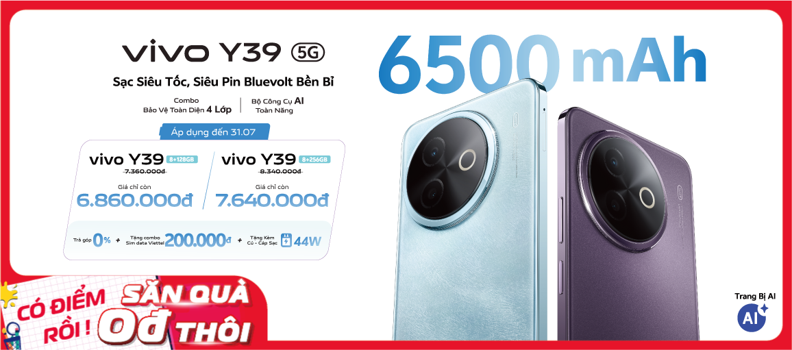 vivo Y39 \n Giá chỉ từ 6.860.000đ
