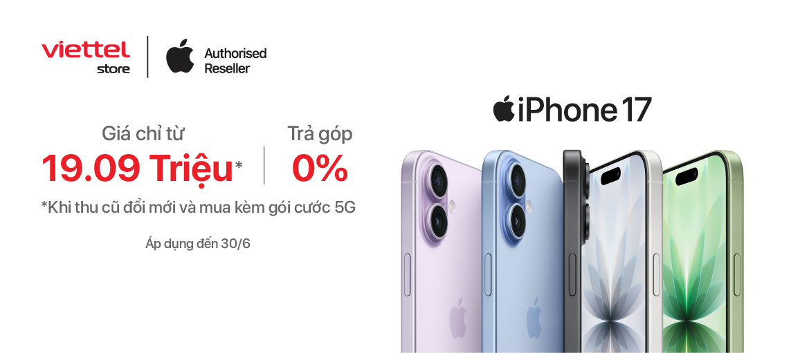 iPhone 17 \n Giá chỉ từ 19.09 Triệu