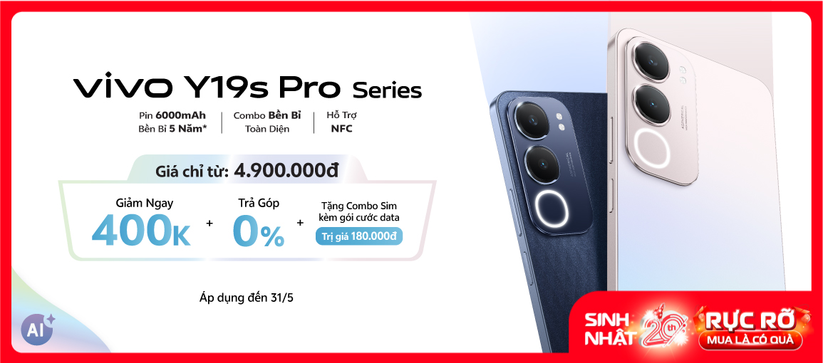 vivo Y19s Pro \n Giá chỉ 4.900.000đ