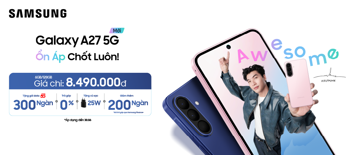 Samsung Galaxy A27 5G \n Giá chỉ từ 8.490.000đ