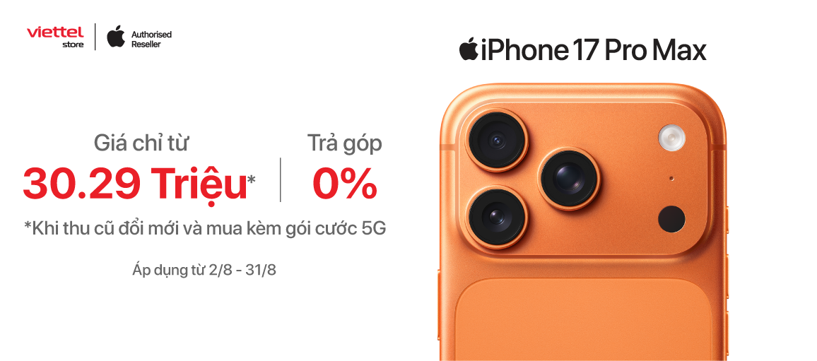 iPhone 17 Pro Max \n Giá chỉ từ 30.290.000đ