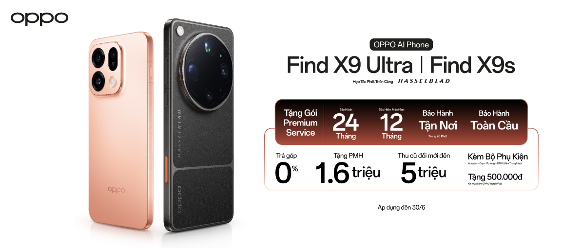 Find X9 Ultra | X9s \n Chỉ từ 24.990.000đ