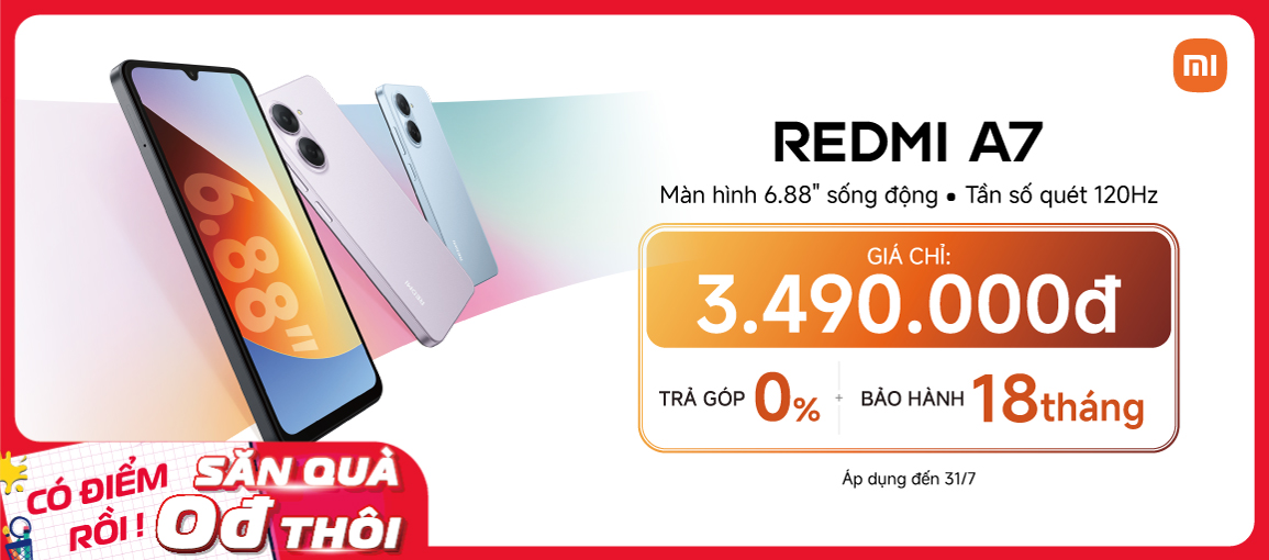 Redmi A7 \n Giá chỉ 3.490.000đ