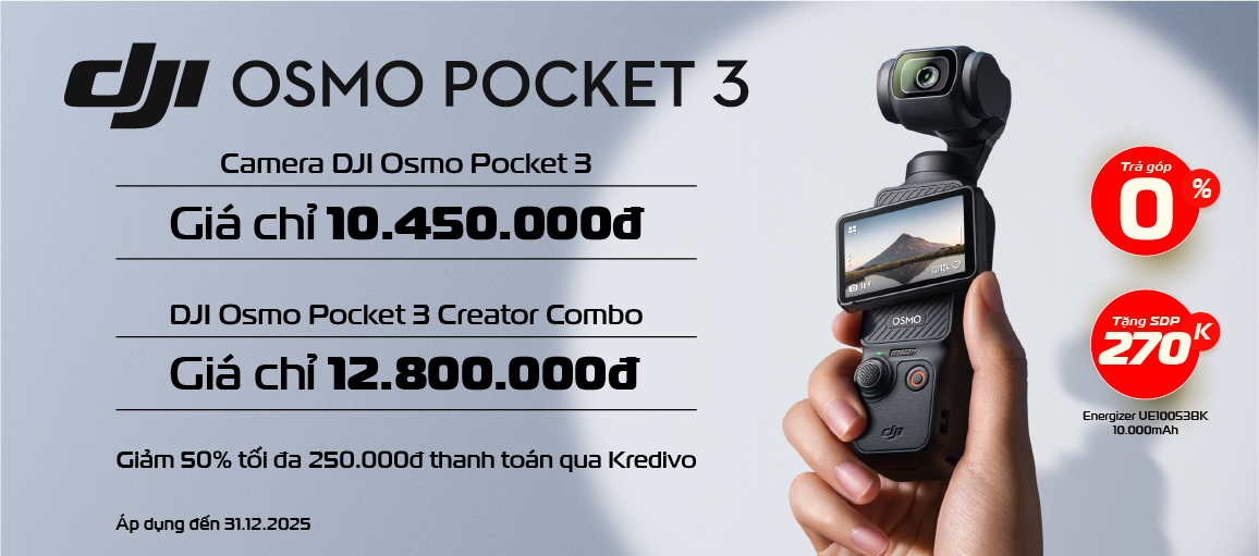 Camera DJI OSMO Pocket 3 \n Giá chỉ từ 10.45tr