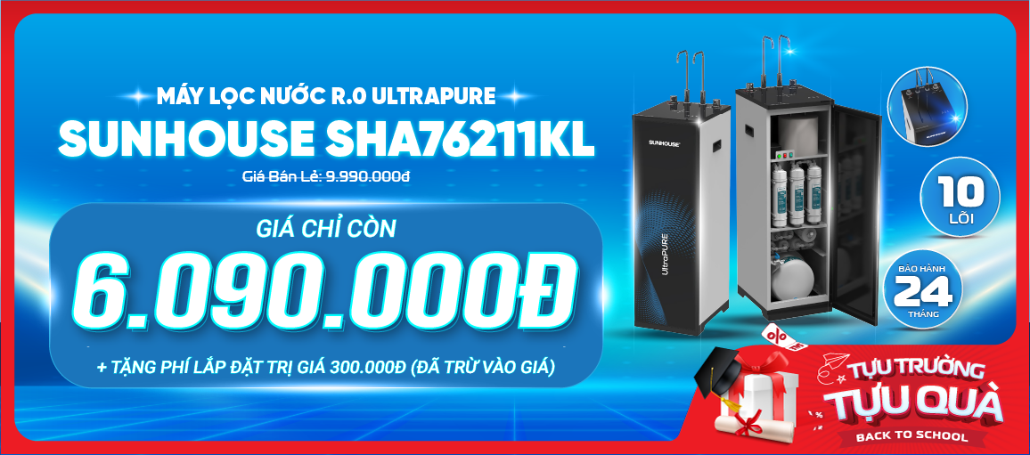 Máy lọc nước SHA76211KL \n Giá Chỉ Còn 6.090.000đ