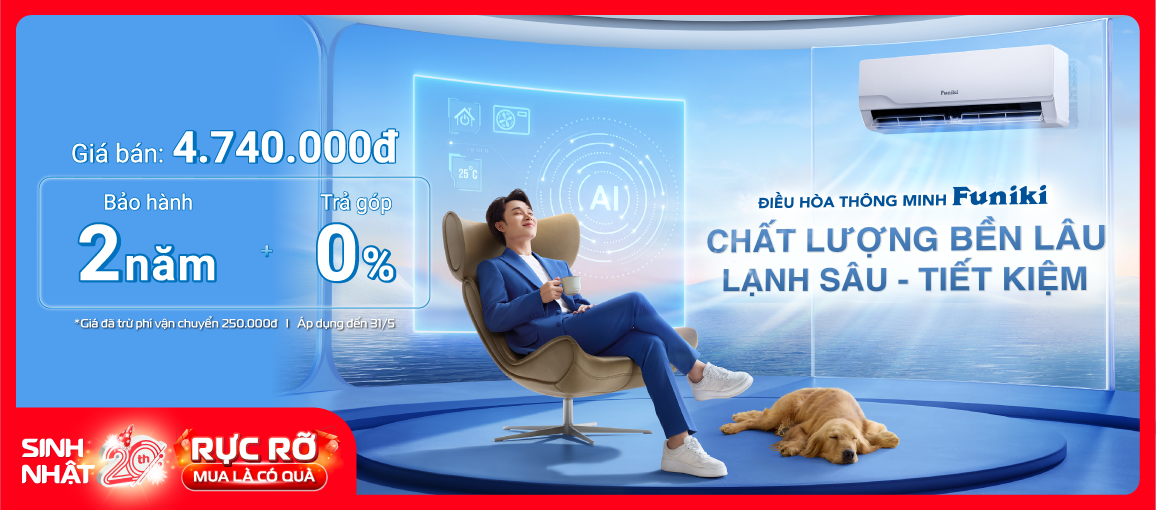 Điều hòa Funiki \n Giá chỉ từ 4.740.000đ