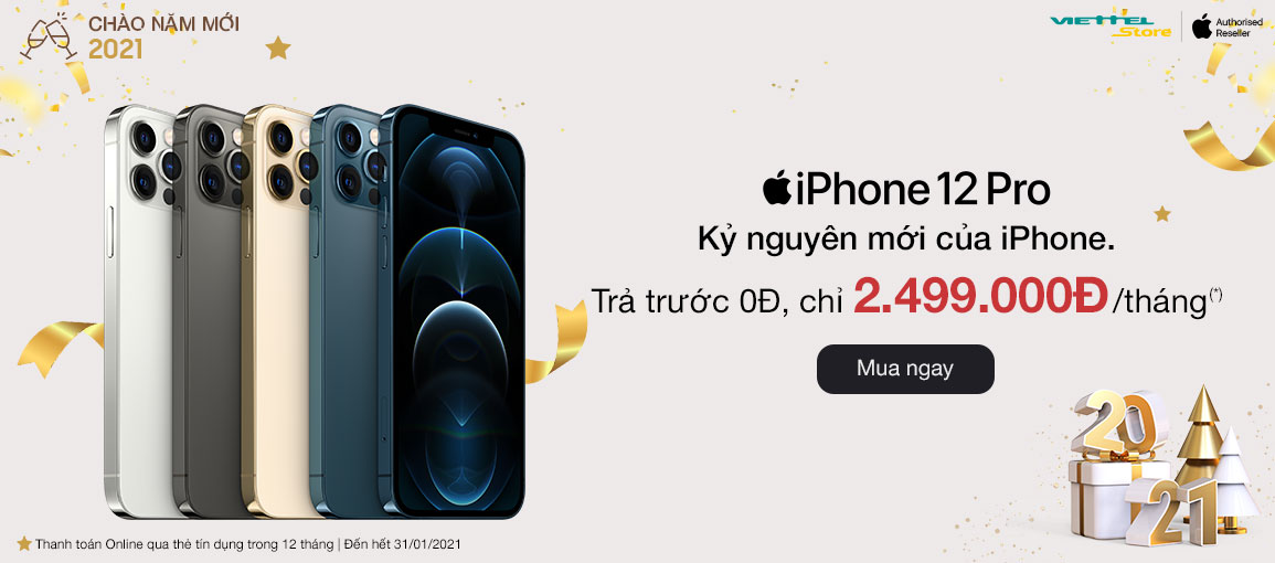 iPhone 12 Pro \n Chỉ 2.499.000Đ/tháng