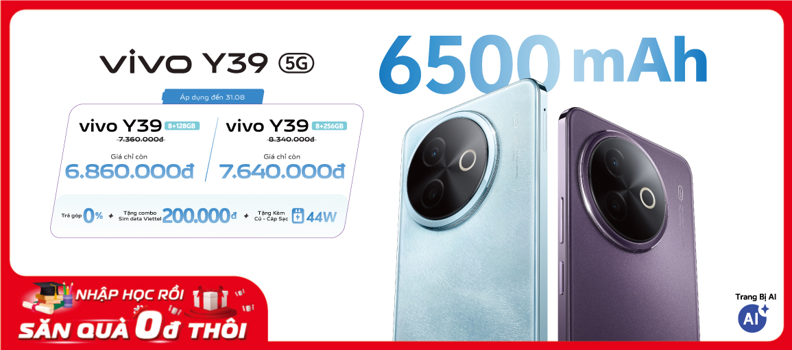 vivo y39 \n Giá chỉ từ 6.860.000đ